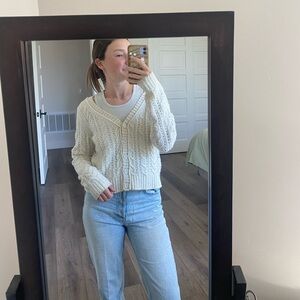 american eagle button up sweater